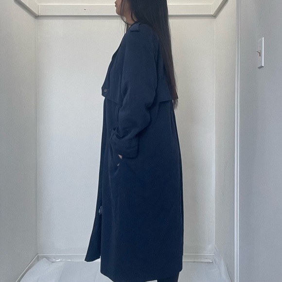 ๐น Collection Elegant Navy Blue Trench Coat โ Size 13/14 ๐น - Picture 4 of 16